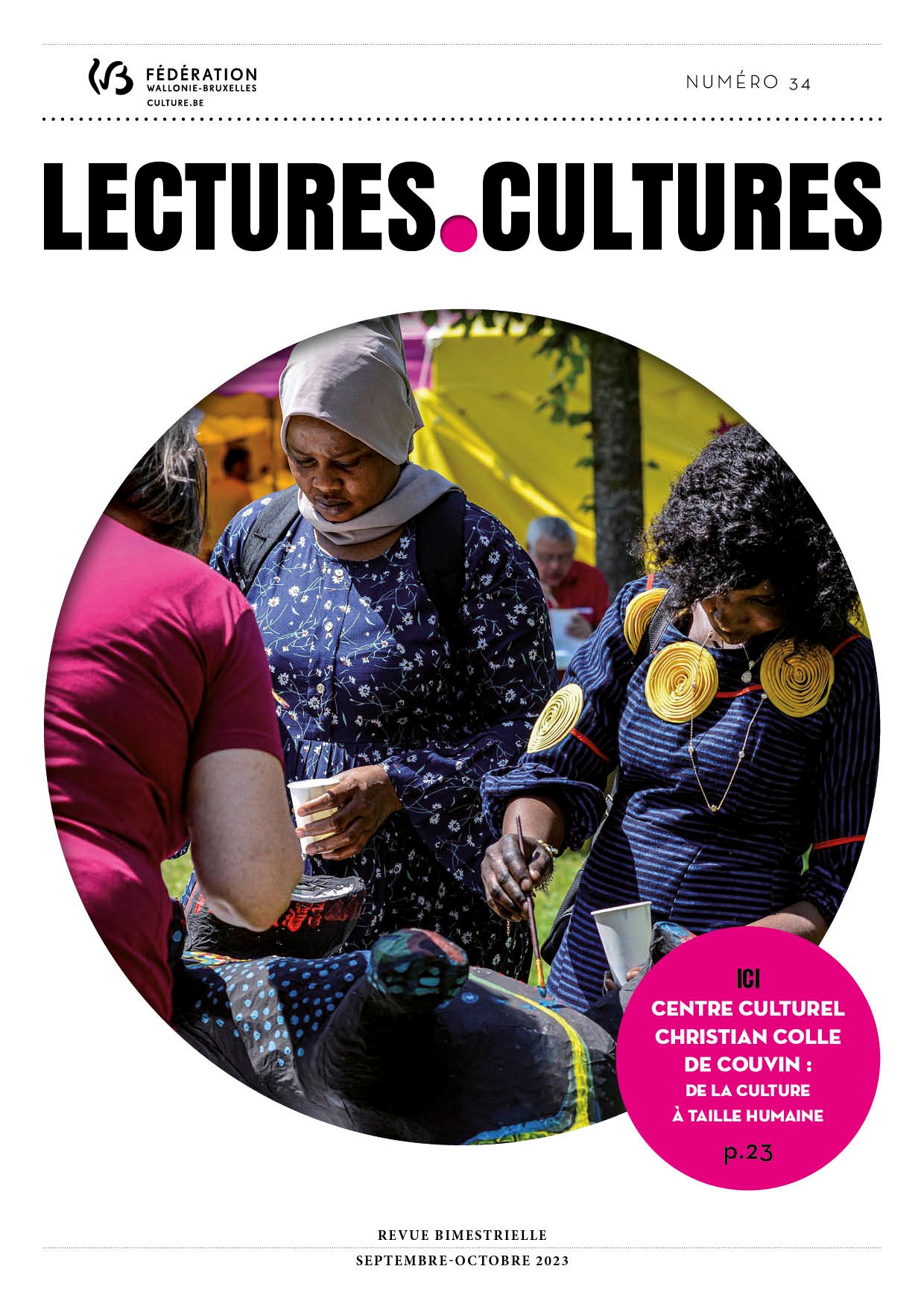 Agrandir la couverture du n°34 septembre-octobre 2023 – Centre culturel Christian Colle de Couvin : de la culture à taille humaine